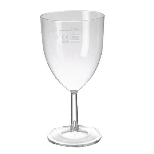 eGreen Clarity Polystyrene Wine Glass - UKCA CE Lined @175ml (Box 48)