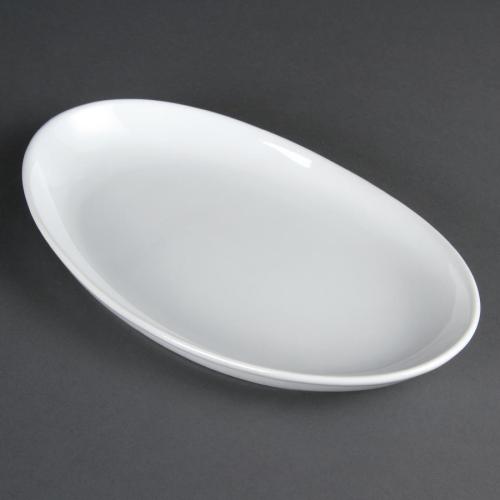 Olympia Whiteware French Deep Oval Plate White - 304mm (Box 4)