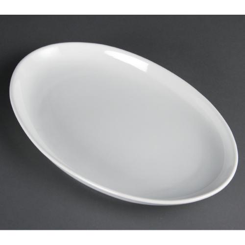 Olympia Whiteware French Deep Oval Plate White - 365mm (Box 2)