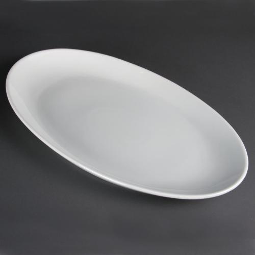 Olympia Whiteware French Deep Oval Plate White - 500mm (Box 1)