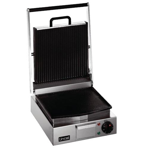 Lincat Lynx 400 Single Contact/Panini Grill Ribbed Upper & Smooth Lower Plates