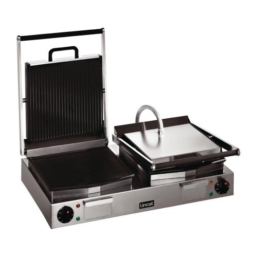 Lincat Lynx400Dble Contact/Panini Grill Ribbed Upper&Smooth Lower Plates(Direct)