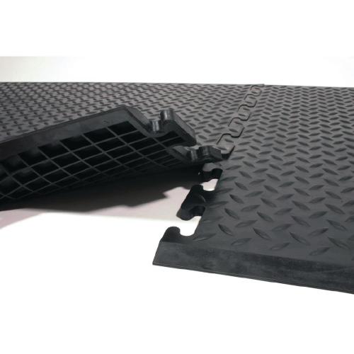 Rubber Safe Lock Matting with Black Rubber Ramps End (Direct)