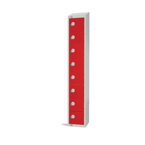 450mm Deep Locker 8 Door Combi Lock) Red (Direct)