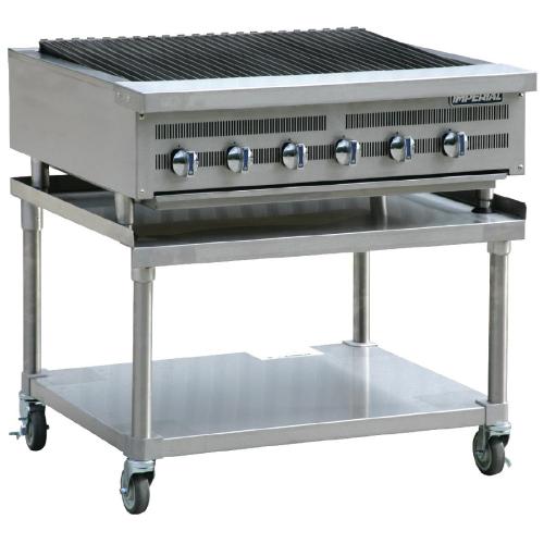 Imperial Radiant 6 Burner Chargrill c/w Mobile St/St Stand - NAT Gas (Direct)
