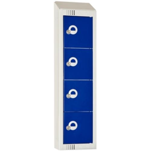 Personal Effects Lockers 4 door (Blue) Camlock Flat Top (Direct)