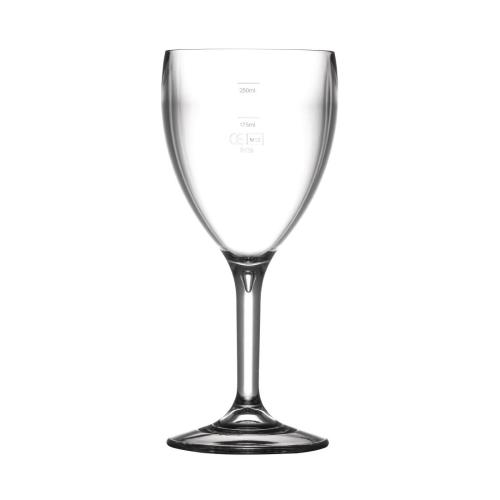 Elite Polycarbonate Wine Glass - 11oz Lined @ 175ml & 250ml CE (Box 12)