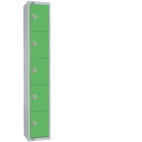 450mm Deep Locker 5 Door Combi Lock) Green (Direct)