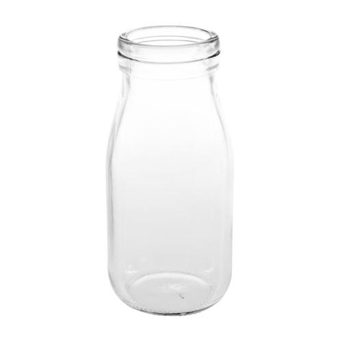 Olympia Glass Mini Milk Bottle - 200ml 6 7/10fl oz (Box 12)