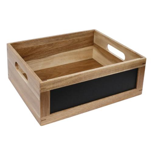 Olympia Display Crate with Chalkboard Side GN - 1/2