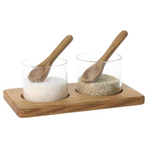 Olympia Pinch Pot Base with Mini Spoon - 125x70x42mm 5x 2 3/4x 1 3/4"