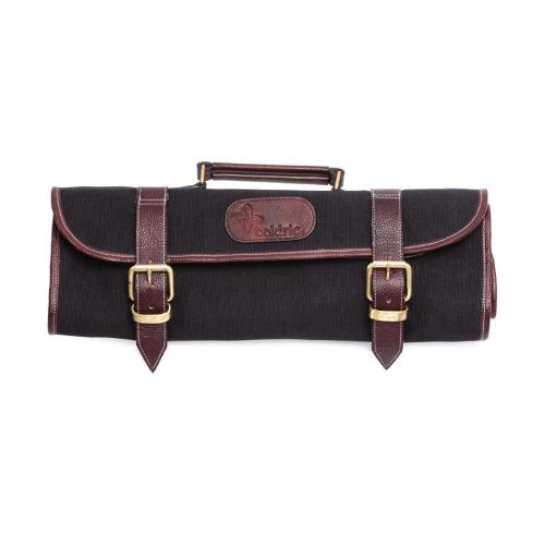 Boldric Black Canvas Knife Roll 9 Pocket