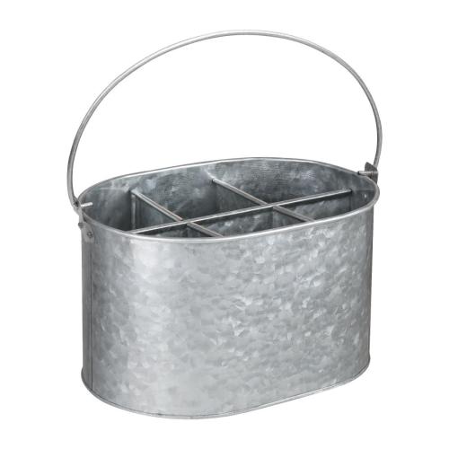 Olympia Galvanised Table Tidy - 135(H)x240(W)x175(D)mm