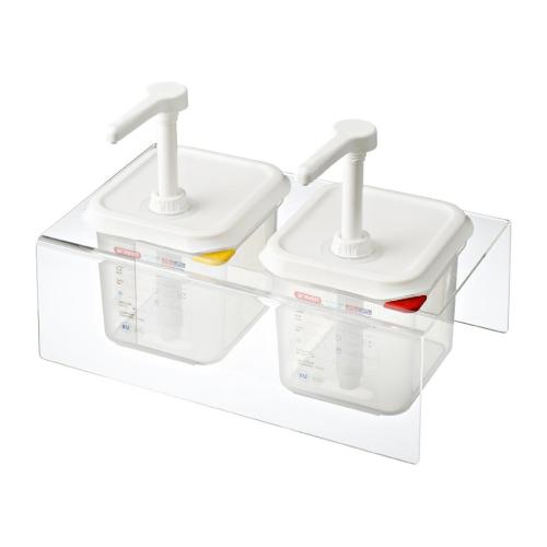 Araven Sauce Dispensers GN 1/6 Transparent - 2.6Ltr (Set 2)