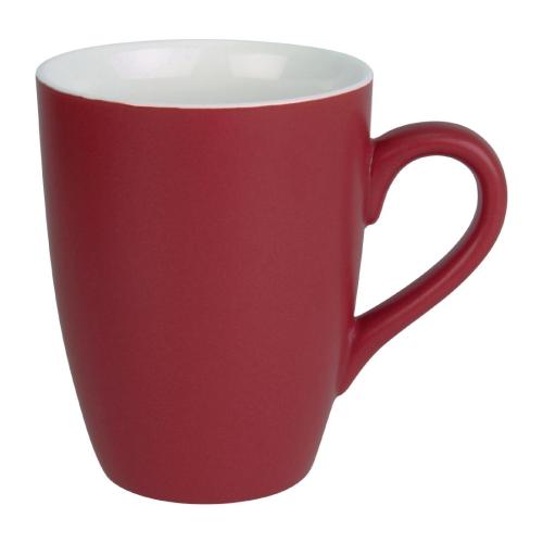 Olympia Pastel Porcelain Mug Red - 340ml 11.5fl oz (Box 6)