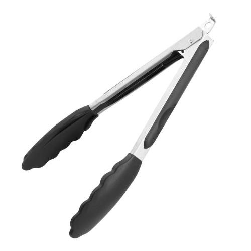 Vogue Silicone Tongs St/St - 230mm 9"