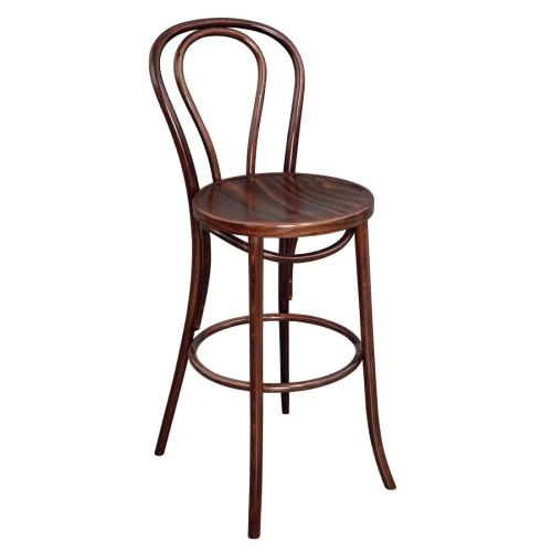 Fameg Bentwood Bistro High Stool Walnut Effect (Single)