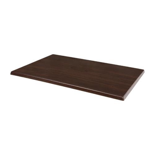 Bolero Rectangular Table Top Dark Brown - 1200x800mm