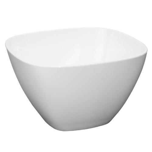 Bowl Square Poly White - 100mm
