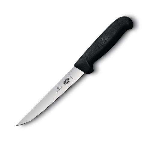 Victorinox Fibrox Black Handle Boning Knife Straight Blade - 15cm