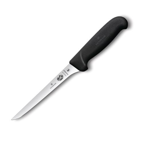 Victorinox Fibrox Bk Handle Boning Knife Rear Curved Edge Narrow Flex Blade 15cm