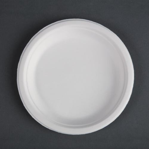 Fiesta Compostable Bagasse Round Plate 7'' (Pack 50)