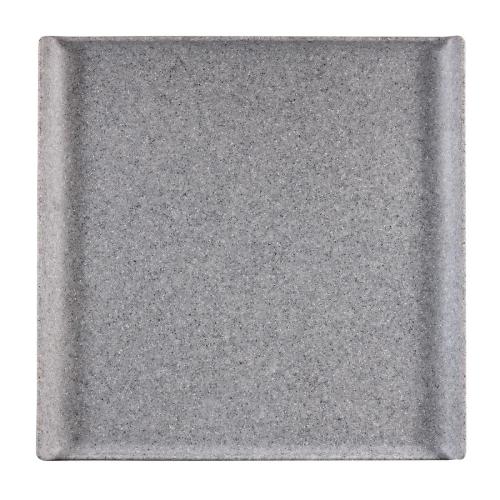 Churchill Plastic Square Granite Melamine Tray - 11 7/8x11 7/8" (Box 4) (Direct)