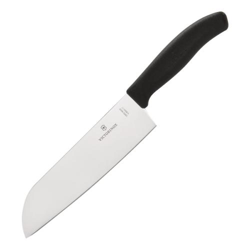 Victorinox Swiss Classic Black Handle Santoku Knife - 17cm