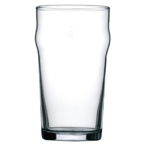 Nonic Toughened Beer Glass Nucleated - 570ml 20oz 1pint CE (Box 48)