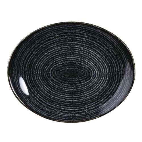 Churchill Studio Prints Charcoal Black Oval Plate 270 x 229mm (Box 12) (Direct)