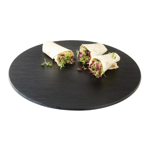 APS Round Melamine Slate Tray - 400mm (B2B)