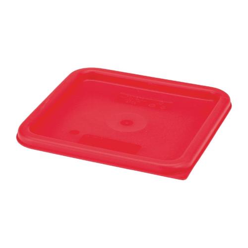 Cambro Red Square Lid 5.7 - 7.6 Ltr (Pack 6) (B2B)