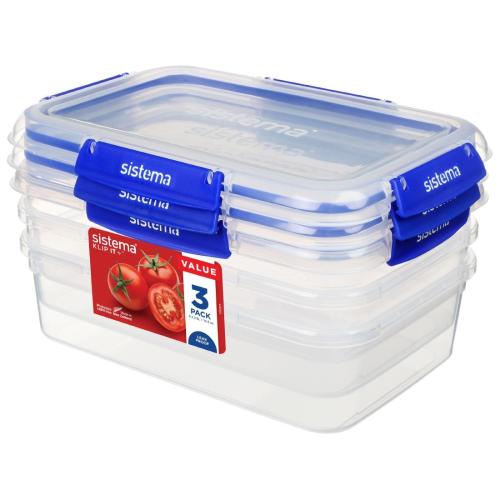 Sistema Klip It Food Storage Containers - 2Ltr (Pack 3)