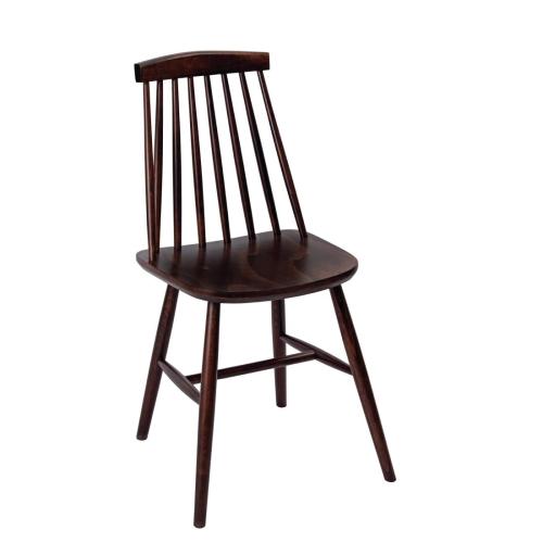 Fameg Farmhouse Angled Sidechair Walnut Effect (Pack 2)