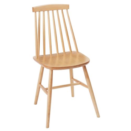 Fameg Farmhouse Angled Sidechair Natural Beech (Pack 2)