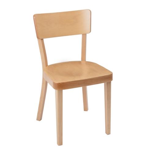 Fameg Plain Side Chair Natural Beech (Pack 2)