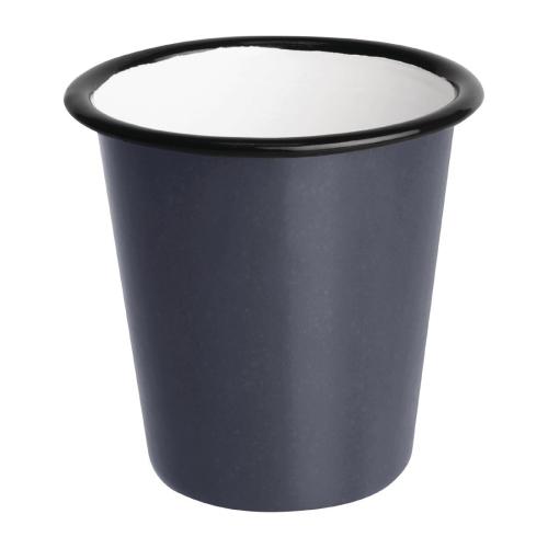 Olympia Enamel Grey/Black Tumbler - 310ml 10.4fl oz (Box 6)