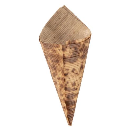 Fiesta Compostable Bamboo Bark Cone - 35x80mm (Pack 200)