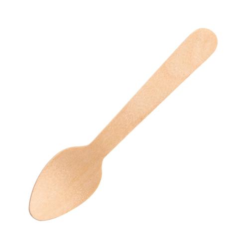 Fiesta Compostable Birch Wooden Teaspoon - 110mm (Pack 100)