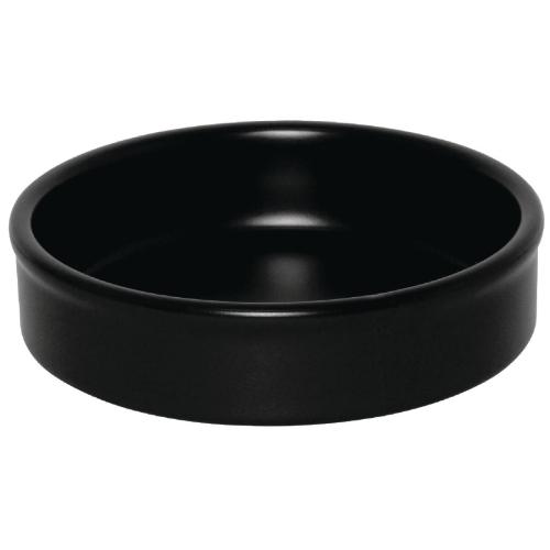 Olympia Tapas Stacking Dish Matt Black - 134x30mm 5 3/10x 1 1/8" (Box 6)