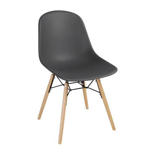 Bolero Arlo Side Chair Charcoal (Pack 2)