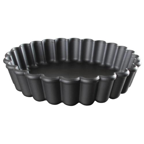 MatferBourgeat Exoglass Round Fluted Tartlet Mould - 90mm 3 1/2" (Pack 12)