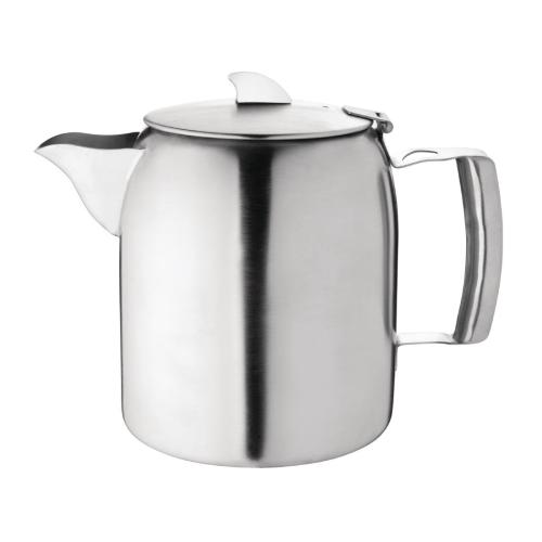 Olympia Airline Teapot Brushed Finish St/St - 1.6Ltr 54.1fl oz