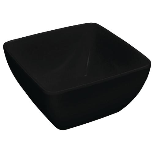 Olympia Kristallon Curved Melamine Bowl Black - 280mm