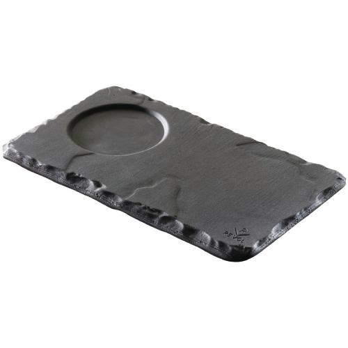 Revol Basalt Saucer with Indent - 140x80mm 5 1/2x3 1/4" (Box 6) (B2B)