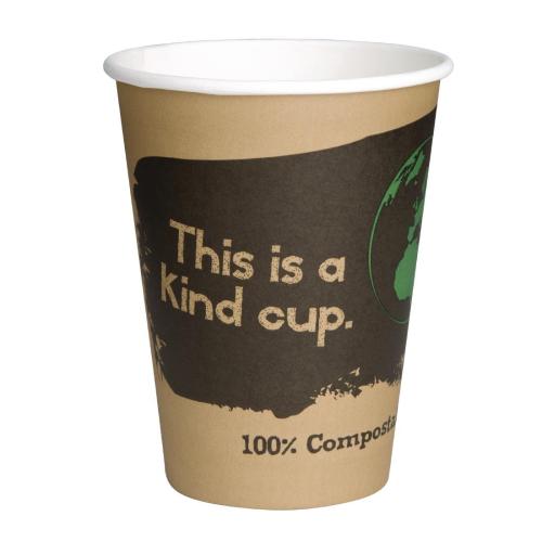 Fiesta Compostable Hot Cup Single Wall 'Kind' 8oz (Sleeve 50)