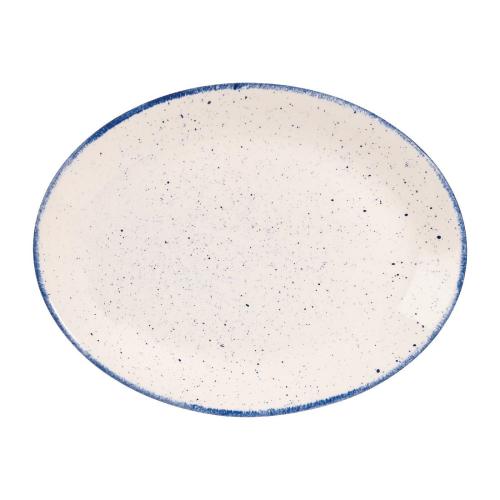 Churchill Stonecast Hints Blueberry Indigo Oval Plate 12" (Box 12) (Direct)