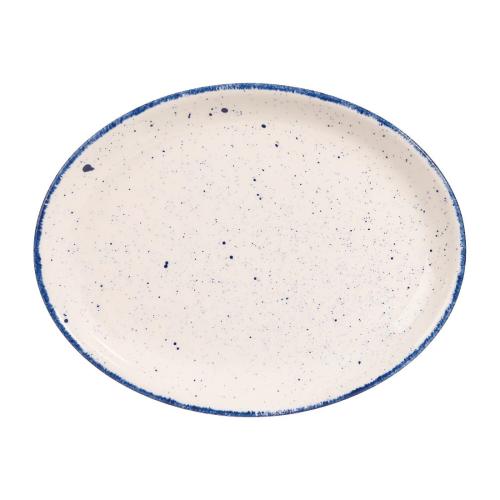 Churchill Stonecast Hints Blueberry Indigo Oval Plate 10" (Box 12) (Direct)