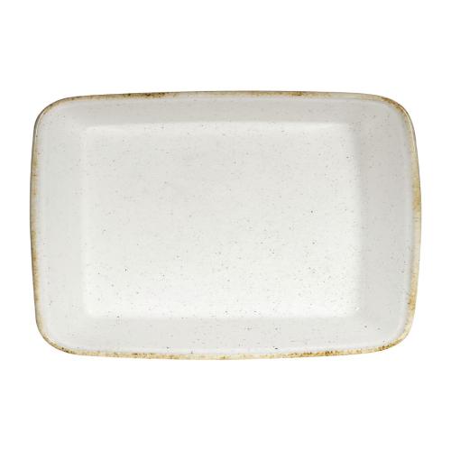 Churchill Stonecast Hints Barley White Rect Baking Tray15x10x2.5"(Box 4)(Direct)