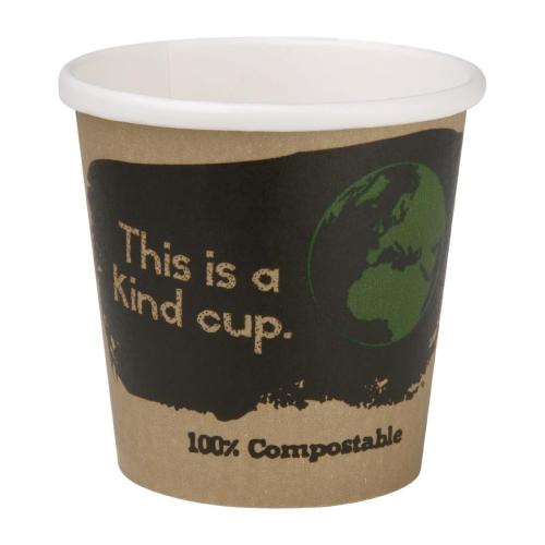 EDLP Fiesta Compostable Hot Cup Single Wall 'Kind' - 4oz (Box 1000)